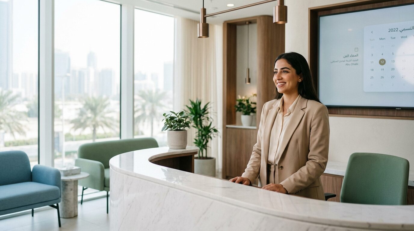 Receptionist manually sending WhatsApp messages